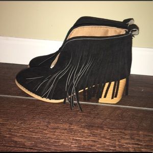 Fringe booties